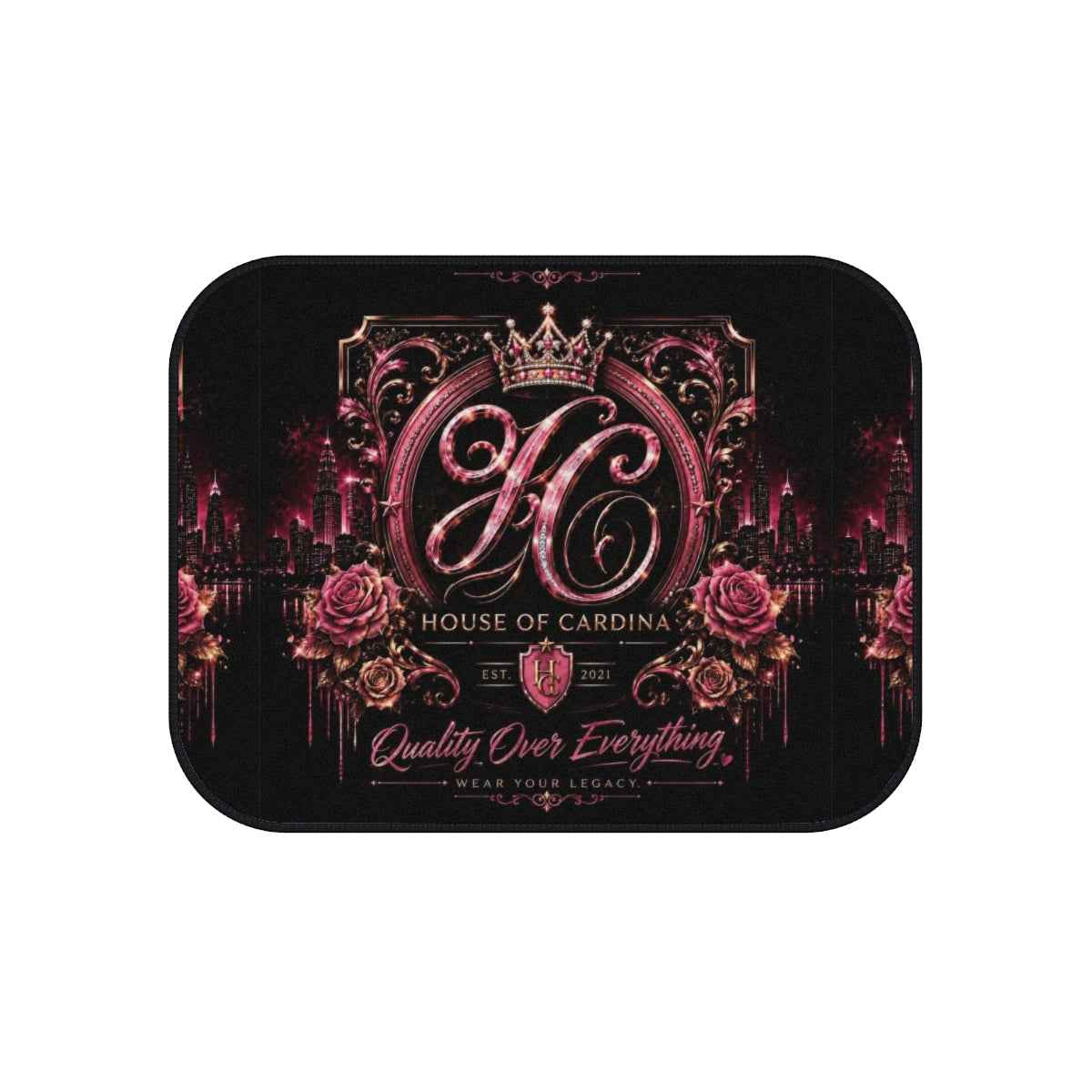 Pink & Black Car Mats (Set of 4)