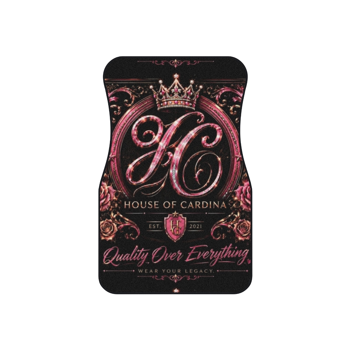 Pink & Black Car Mats (Set of 4)