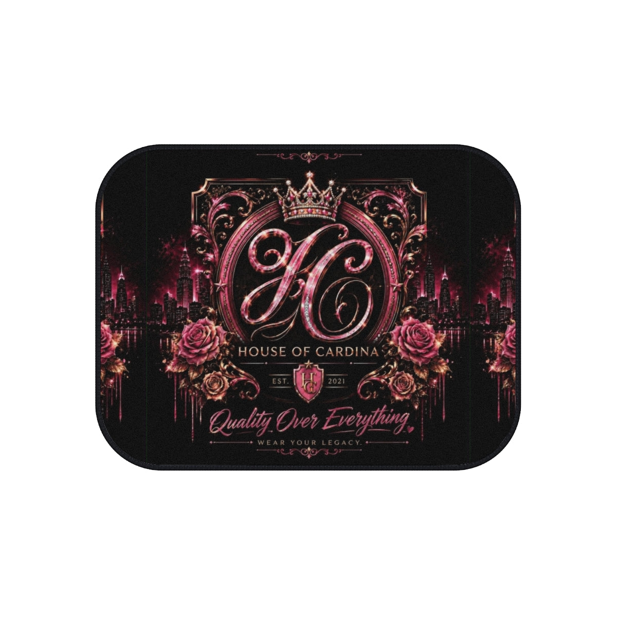 Pink & Black Car Mats (Set of 4)